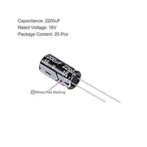 Uxcell 2200uF Condensador de 16 V condensadores_2