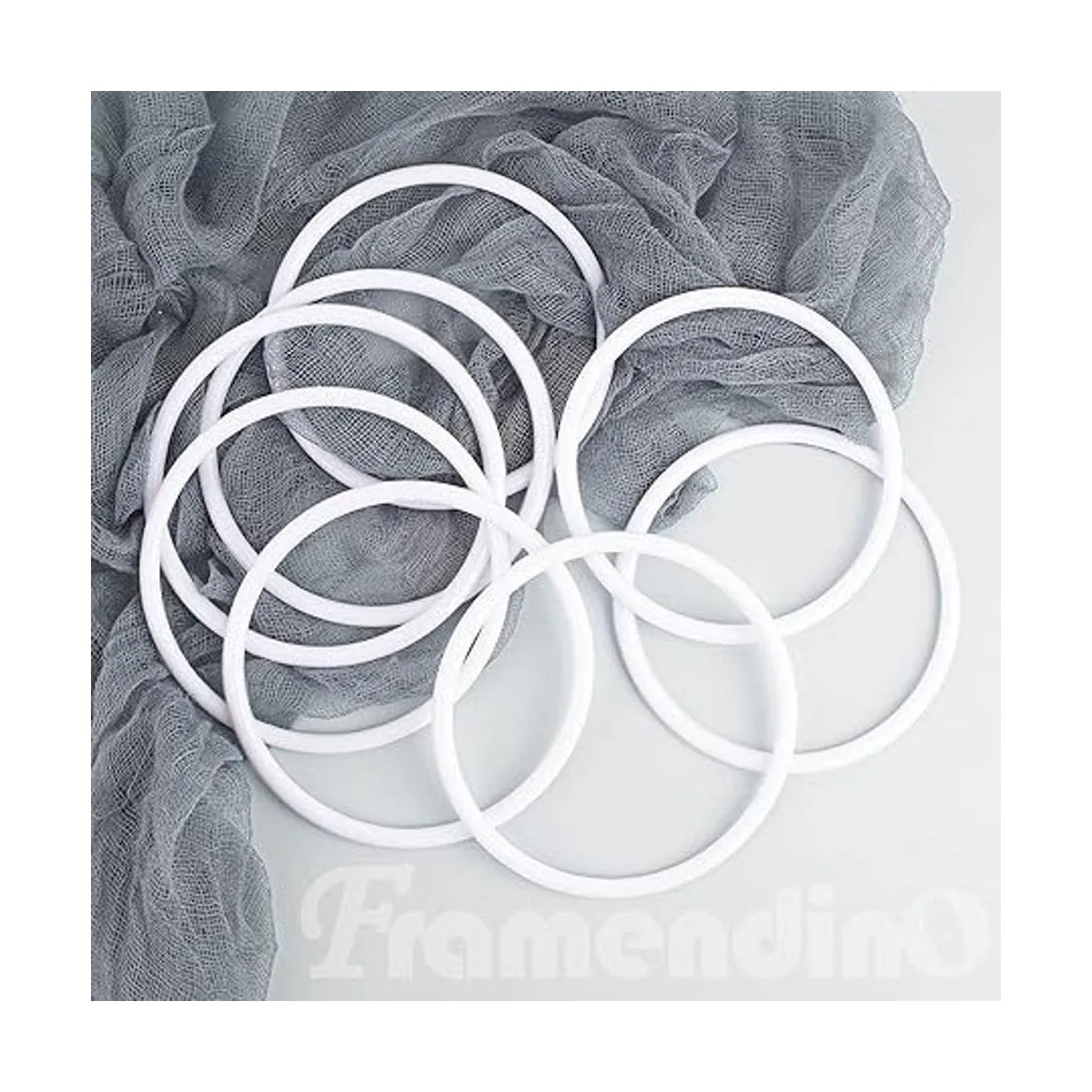 Framendino Paquete de 30 anillos de plástico atrapasueños_7