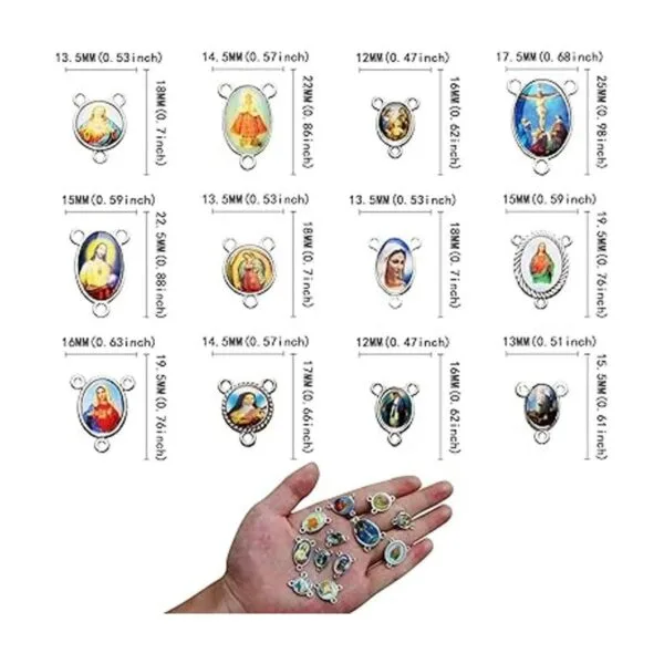 36 piezas de aleación mixta con diseño de crucifijo de_2
