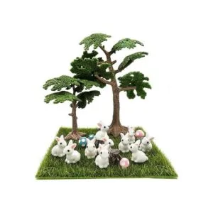 Zhiheng 20 unidades conejo miniatura hada jardín_6