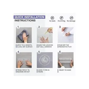 KINCMAX Paquete de 2 adhesivos de pared fuertes y_5
