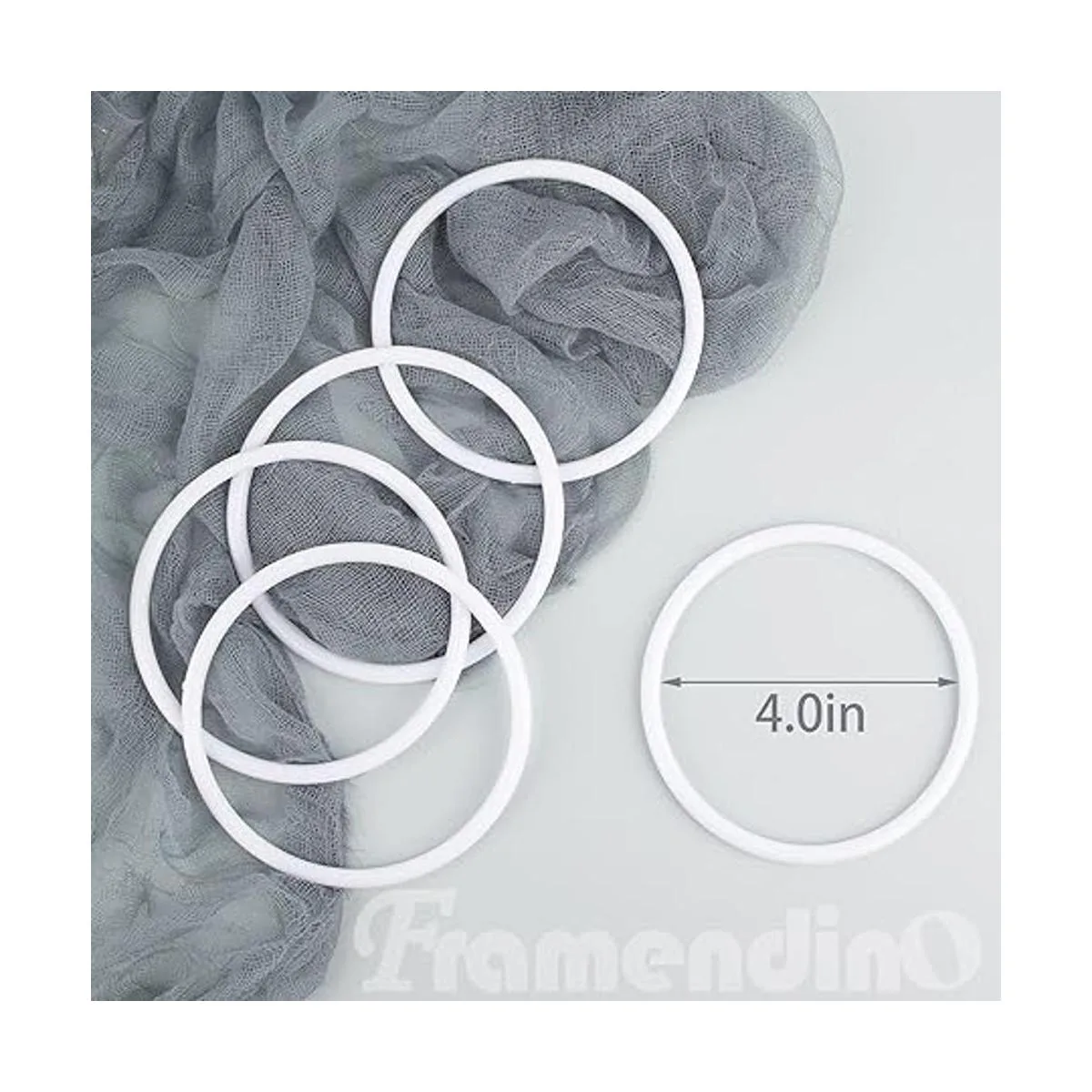 Framendino Paquete de 30 anillos de plástico atrapasueños_2