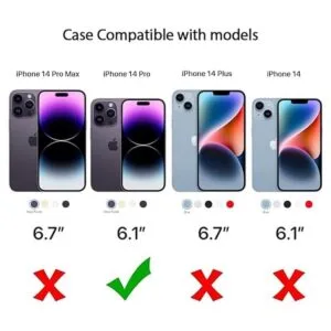 uCOLOR Carcasa de tortuga compatible con iPhone 14 Pro de_2