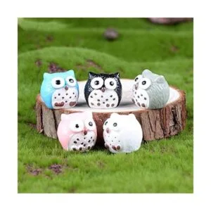 JANOU 20 piezas de mini búhos de decoración en miniatura_7