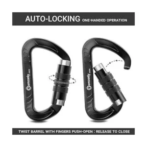 Amzonly Auto Locking Carabiner Clips Heavy Duty 12KN_3