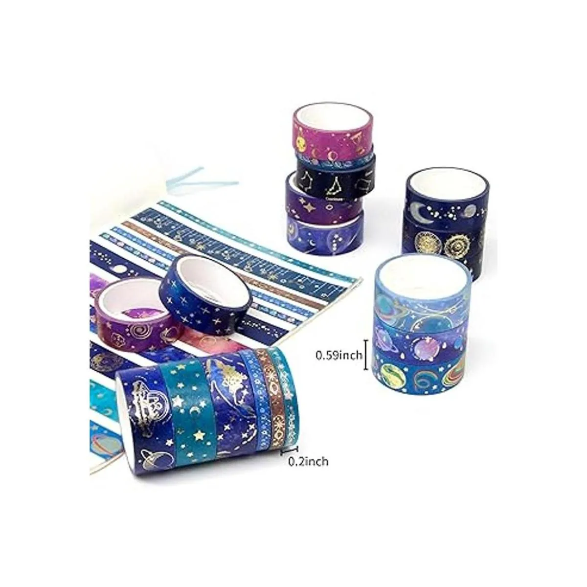 Juego de 24 rollos de cinta Washi Cinta adhesiva_4