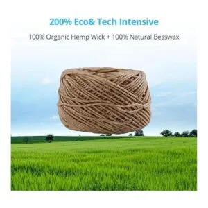 AXUANHUA Mecha de cáñamo 100 orgánica de 200 pies mecha_2