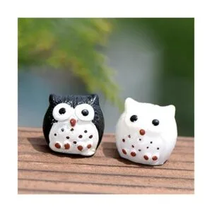 JANOU 20 piezas de mini búhos de decoración en miniatura_3