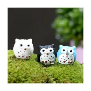 JANOU 20 piezas de mini búhos de decoración en miniatura_4
