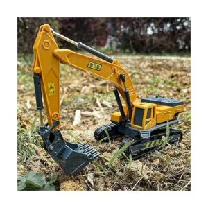 Juguete de camión plano con tractor excavador camiones de_6