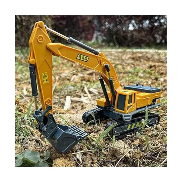 Juguete de camión plano con tractor excavador camiones de_6