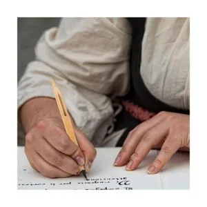 6 unidades de plumas de bambú de doble cabeza de bambú_6