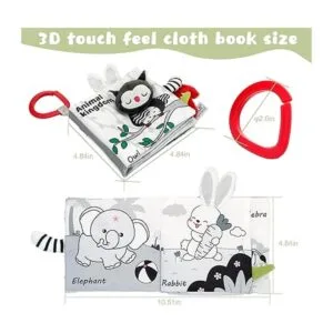 Crinkle Soft Libros para bebés de 0 a 6 meses libro de_5