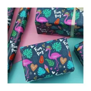 Geluode Aloha Papel de regalo de flamenco para todas las_4