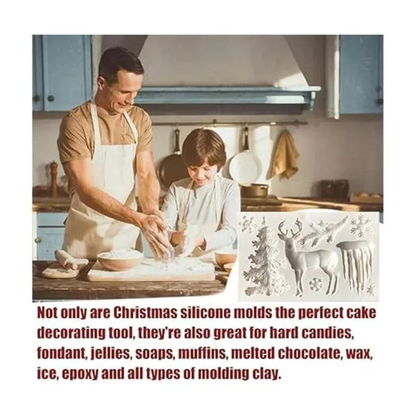 Molde de silicona de Navidad moldes de silicona de fondo_6
