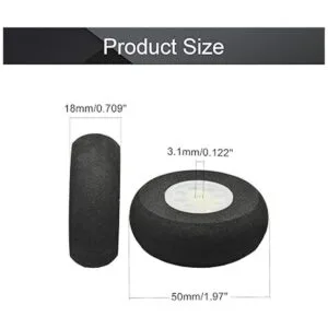 MroMax RC Airplane Wheels 1.97 Dia4Pcs Foam Wheel_2