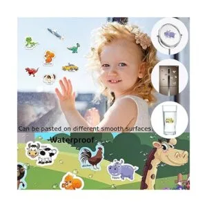 Juego de 3 libros de calcomanías reutilizables para niños_3