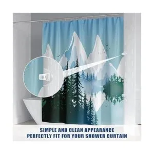 Paquete de 4 clips para cortina de ducha protector contra_3