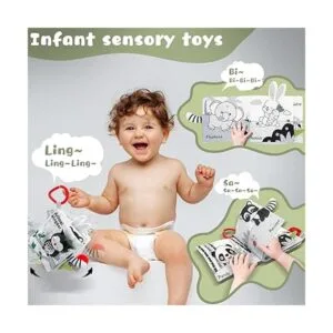 Crinkle Soft Libros para bebés de 0 a 6 meses libro de_3