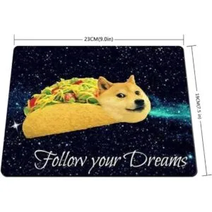 Apottwal Alfombrilla de mouse Doge Taco Fllow Your Dream_2