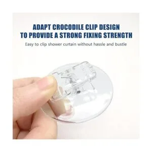 Paquete de 4 clips para cortina de ducha protector contra_2