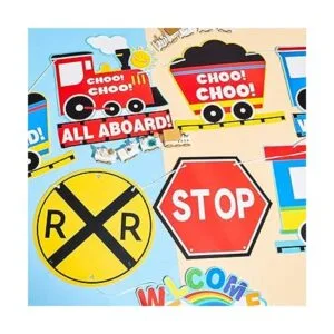 Letrero temático de cruce de tren de ferrocarril letrero_4