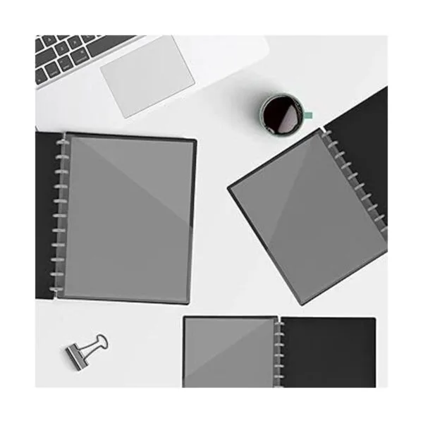 Libreta discbound gris con disco de doble bolsillo_6