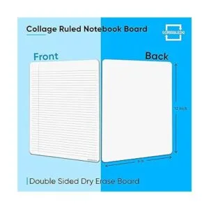 Cuaderno de borrado en seco tablero rayado para la_3