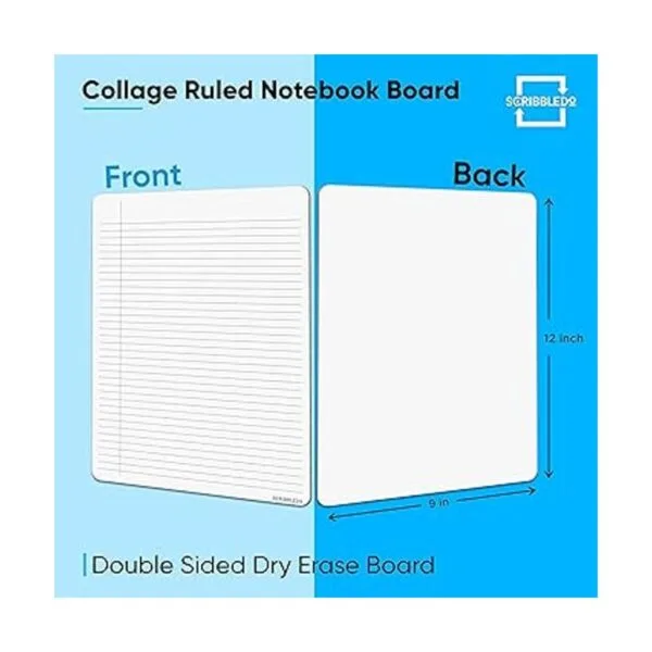 Cuaderno de borrado en seco tablero rayado para la_3