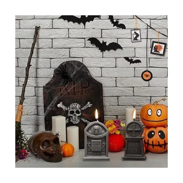 2 piezas de molde para velas de piedra sepulcral de_5