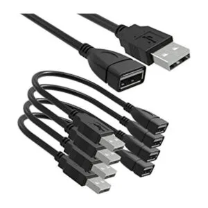 SaiTech IT Paquete de 4 cables adaptadores de enchufe USB_1