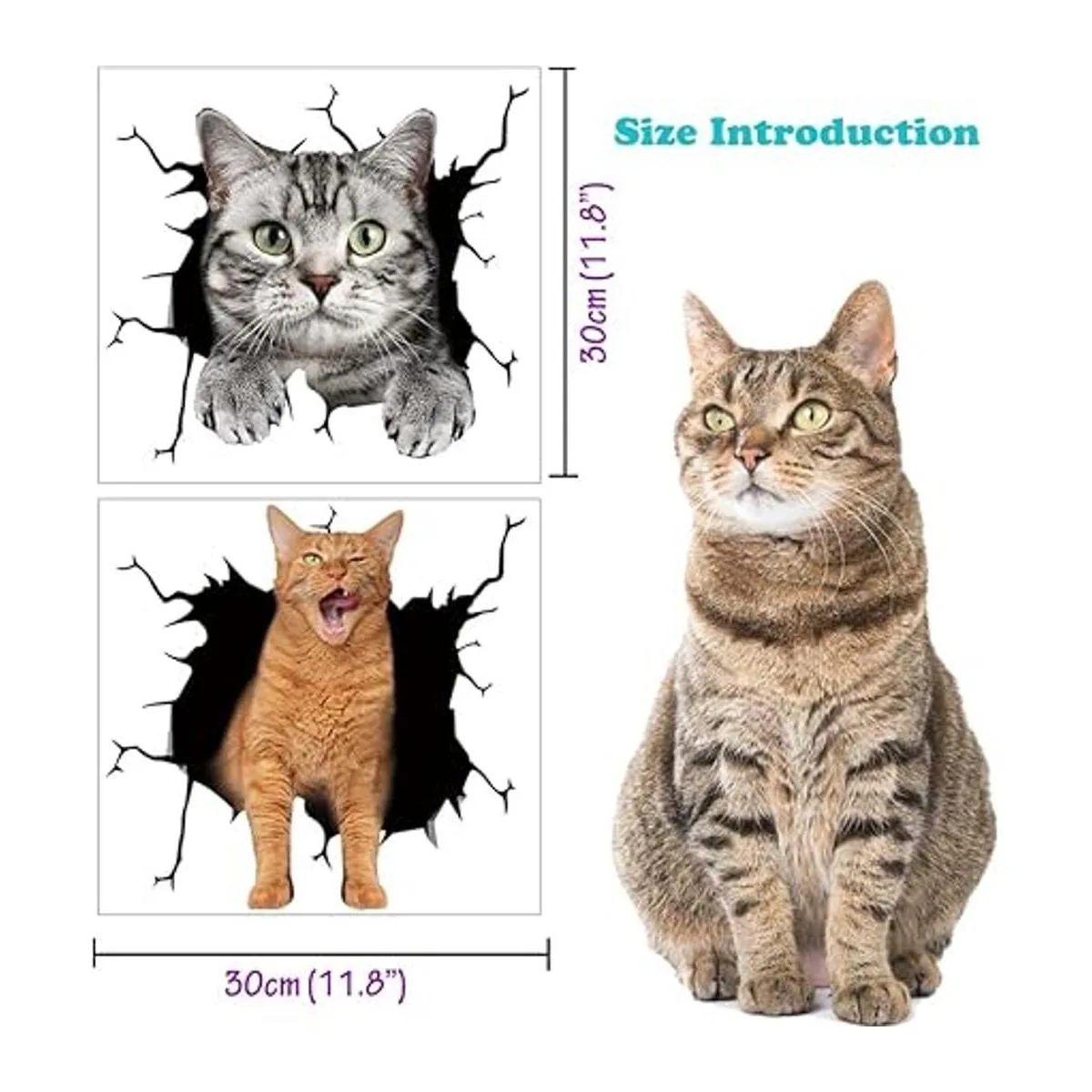 Calcomanías de vinilo para auto y gato calcomanías para_3