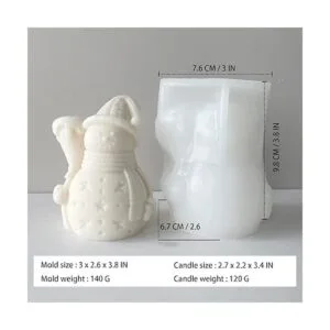 Vela de muñeco de nieve de Navidad moldes de silicona de_2