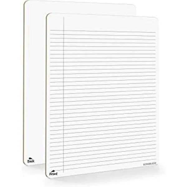 Cuaderno de borrado en seco tablero rayado para la_1
