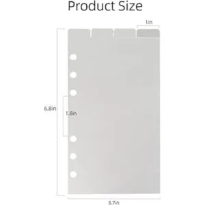 Carpeta transparente de 4 pestañas A6 divisores pestañas_5