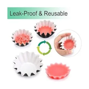 JUXYES Pack de 100 bandejas reutilizables para_3