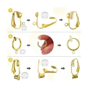 Convertidor de aretes con clip de 18 piezas con_3