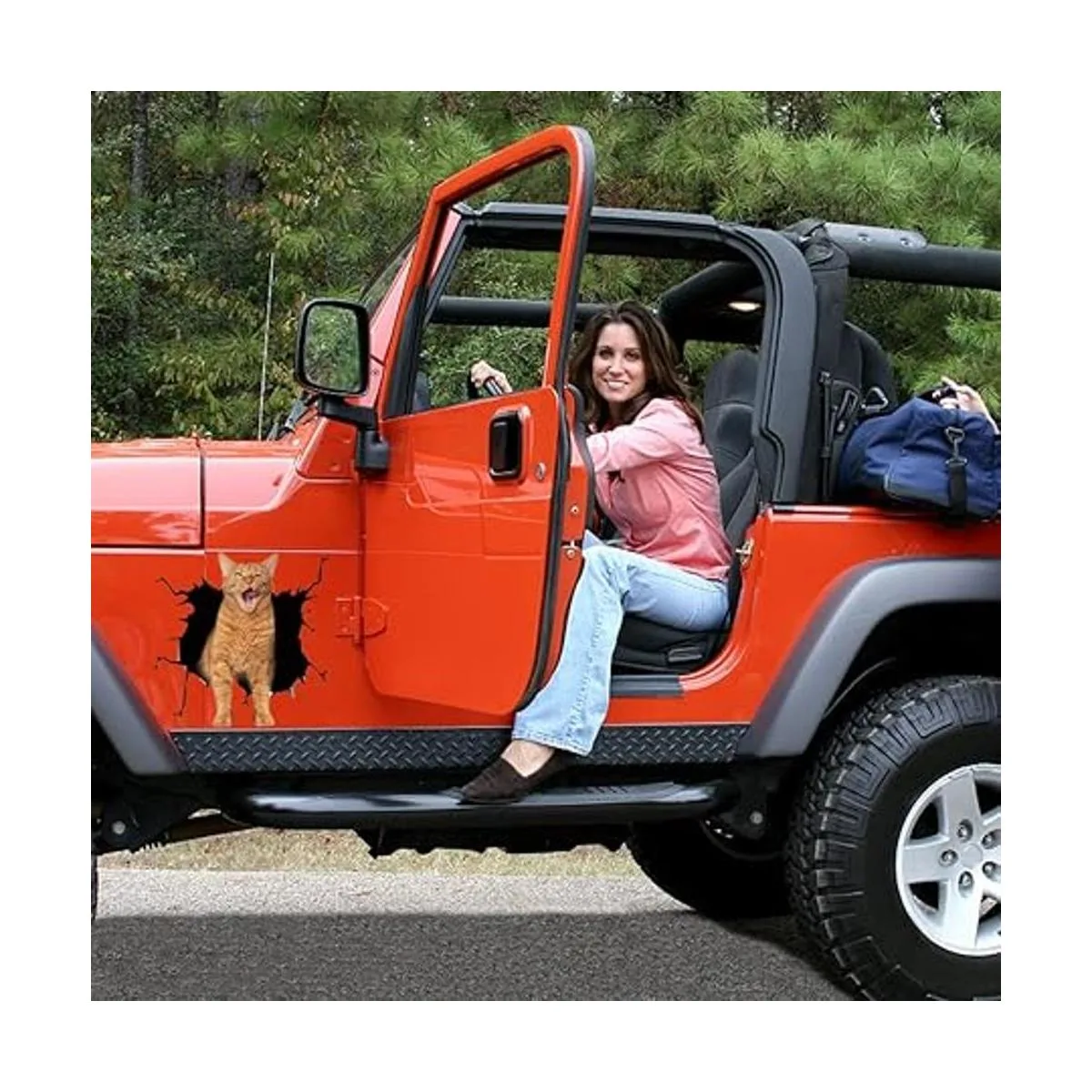 Calcomanías de vinilo para auto y gato calcomanías para_2