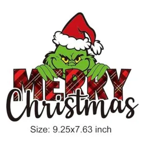 9 calcomanías de Navidad para planchar con diseño de_6