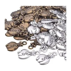 Hmjpng 100 colgantes de aleación tibetana de dólar para_4