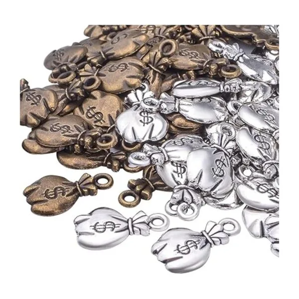 Hmjpng 100 colgantes de aleación tibetana de dólar para_4