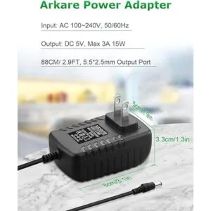 Arkare Adaptador de fuente de alimentación de 5 V 3 A 15_5