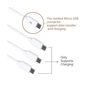 CERRXIAN Cable Y de carga micro USB 4 en 1 de 1.6 ft USB_2