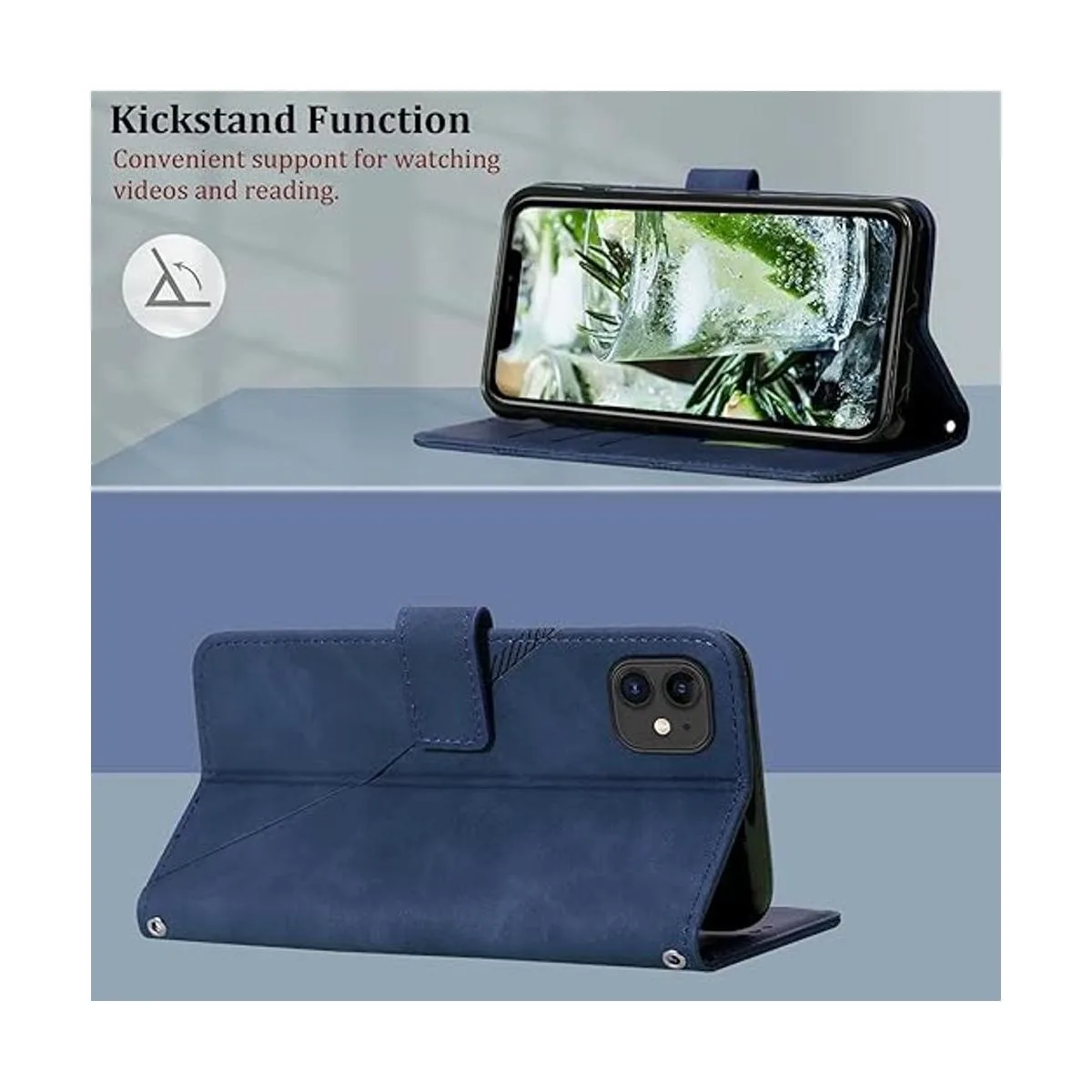 tipo cartera compatible con iPhone 11 soporte de apoyo_5