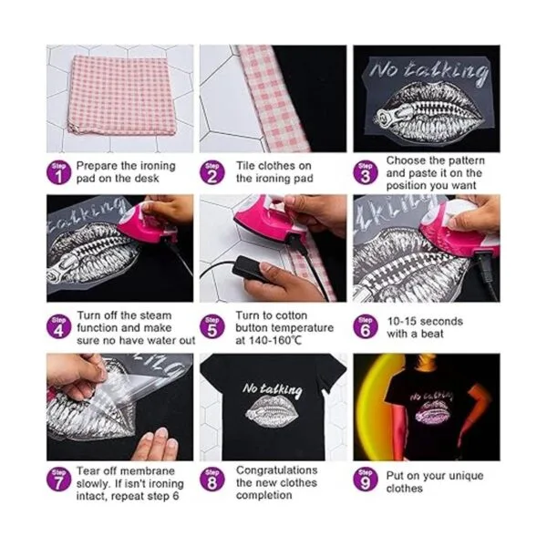 9 calcomanías de Navidad para planchar con diseño de_5