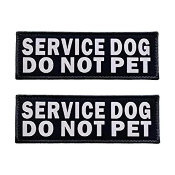 JUJUPUPS Parches reflectantes negros para perros paquete_1