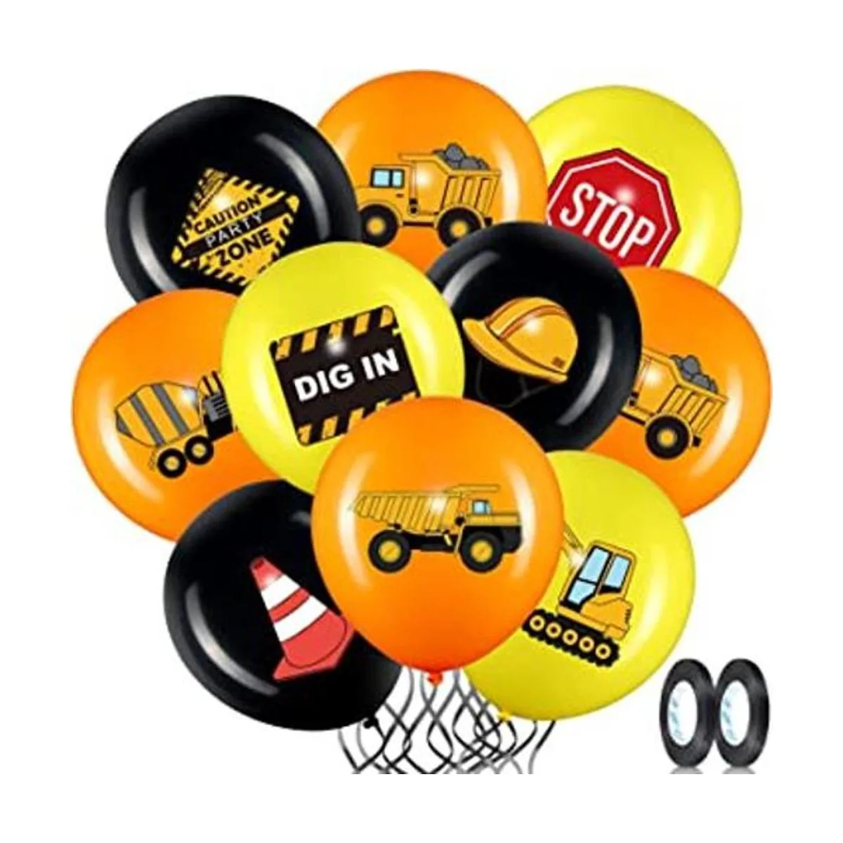 45 globos de construcción construcción de 12 pulgadas_1