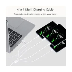 CERRXIAN Cable Y de carga micro USB 4 en 1 de 1.6 ft USB_3