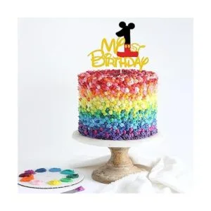 Decoración para tartas de cumpleaños con purpurina dorada_5