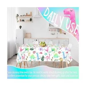 Mantel de fiesta de cumpleaños de dinosaurio para niña_6